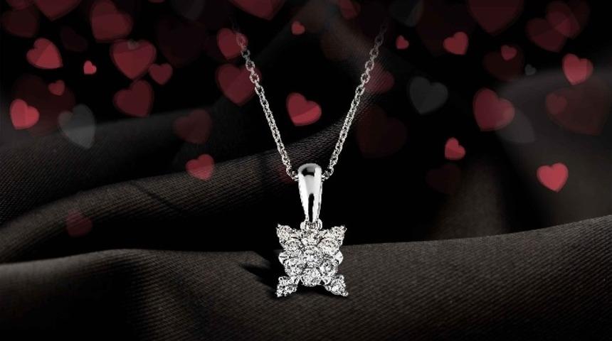 AVM&rsquo;den Sevgililer G&uuml;n&uuml;&rsquo;nde pırlanta kolye hediye