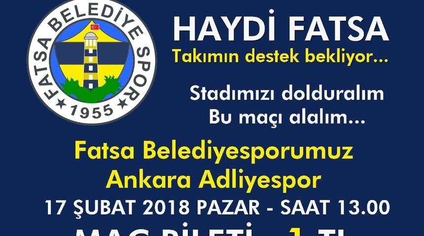 Fatsa Belediyespor&rsquo;dan taraftara jest