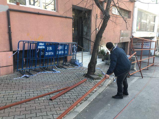 Şişli'de 4 bina boşaltıldı