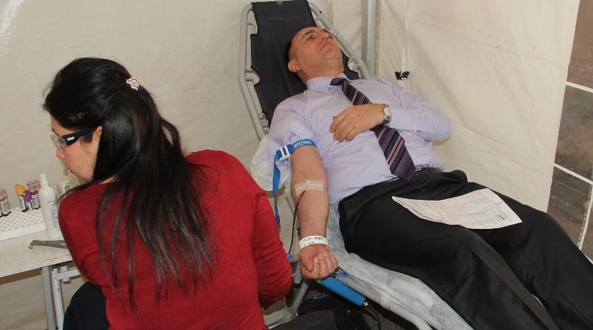 Tarım ve Orman Müdürlüğü personeli kan verdi