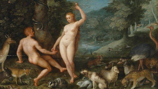 Hollandalı Rönesans ressamı Brueghel'in betimlediği Adem ve Havva'nın hikayesi, Darwin öncesinde Batı toplumlarında insanların kökeni konusundaki baskın fikirdi. Darwin Hristiyanlık hakkında 