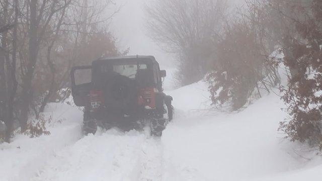 Off road ekibi karda zor anlar yaşadı 3