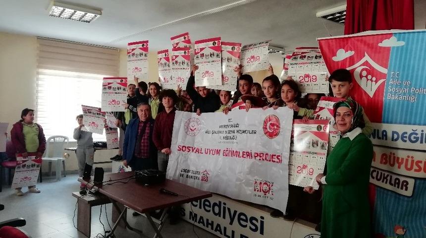 &Ccedil;ocuklara sosyal uyum eğitimi verildi