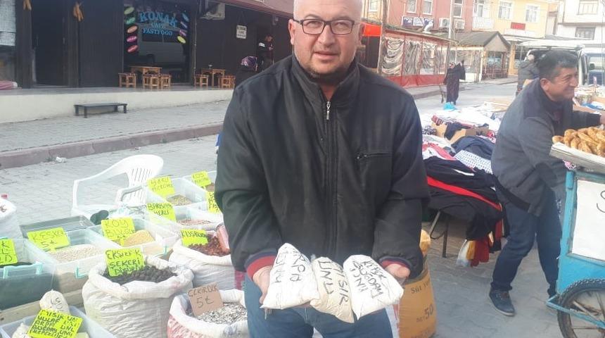 Organik un &ccedil;eşitleri pazar tezgahında ilgi g&ouml;r&uuml;yor