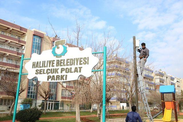 Haliliye’de parklarda güvenlik çalışmaları devam ediyor