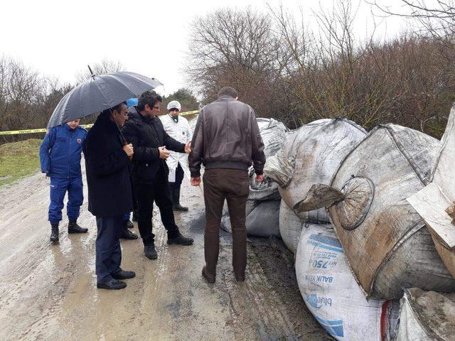 Çerkezköy'de 29 çuval 'kimyasal atık' çevreye atıldı iddiası