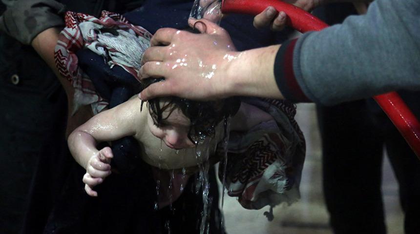 'Duma&rsquo;daki &lsquo;kimyasal saldırı' g&ouml;r&uuml;nt&uuml;leri mizansendi'