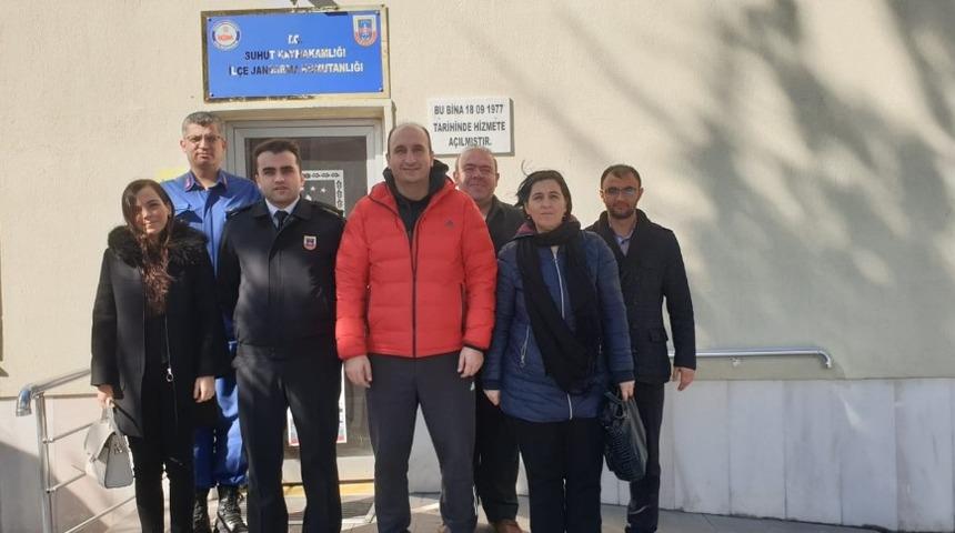 Lise &ouml;ğrencilerinden İl&ccedil;e Jandarma Komutanlığına ziyaret