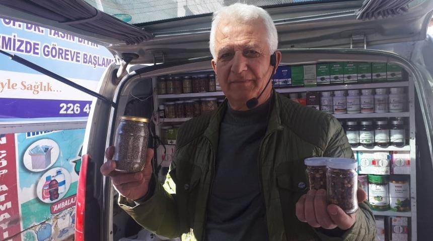 Bin 700 &ccedil;eşit şifalı &uuml;r&uuml;n&uuml; il&ccedil;e pazarlarında satıyor