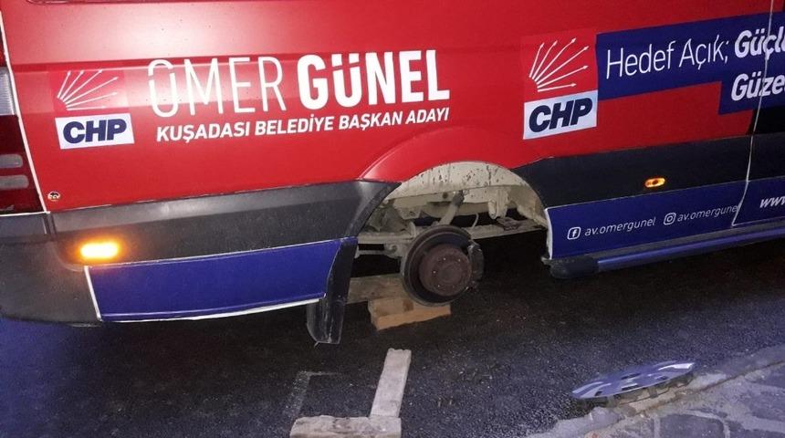 Kuşadası CHP’den Ömer Günel’in seçim aracına yapılan saldırıya kınama