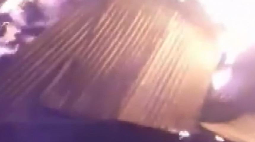 Samanlık yangınında 4 büyükbaş hayvan telef oldu