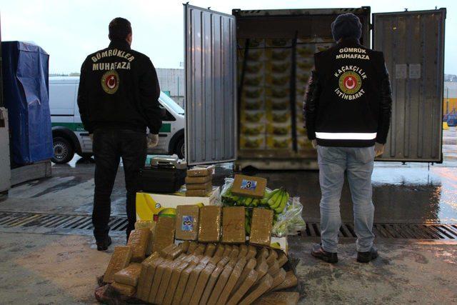 Konteynerden muz yerine kokain çıktı