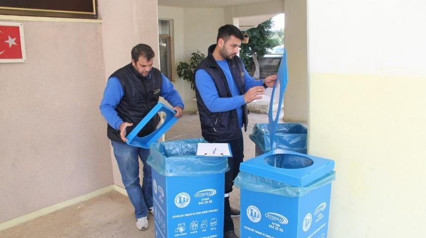 Mezitli’de ambalaj atıkları kaynağında ayrıştırılıyor