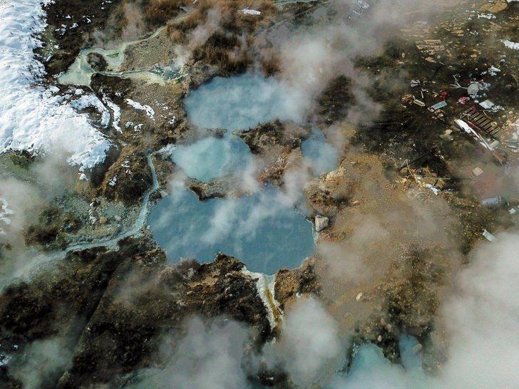 Ağrı'da dondurucu soğuklarda kaplıca keyfi  G2