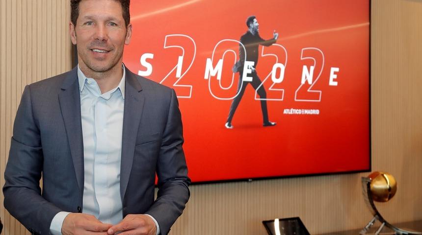 Atletico Madrid'de Diego Simeone'nin sözleşmesi 2022'ye kadar uzatıldı