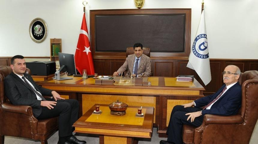 Aydın MHP&rsquo;den AD&Uuml; Rekt&ouml;r&uuml; Aldemir&rsquo;e ziyaret