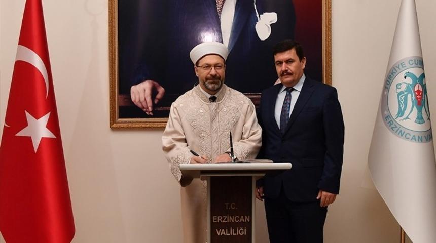 Diyanet İşleri Başkanı Erbaş Erzincan&rsquo;da