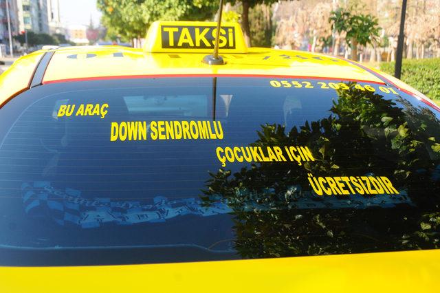 Down sendromlu çocuklara ücretsiz taksi