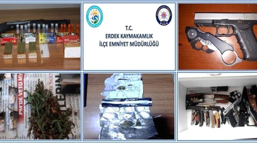 Erdek’te huzur operasyonu: 8 zanlı yakalandı