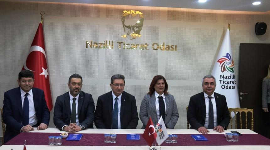 Başkan &Ccedil;er&ccedil;ioğlu&rsquo;ndan Nazilli Ticaret Odası&rsquo;na ziyaret
