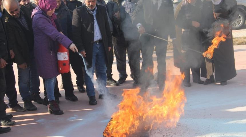 Dört ilçede yangın eğitimi ve tatbikatı yapıldı