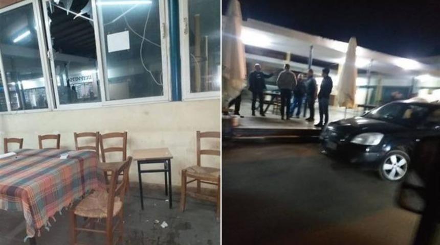 KKTC'li Bakan Özersay içerideyken, ortalık savaş alanına döndü