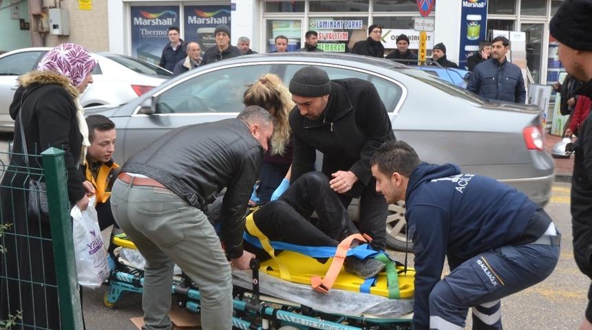 Karaman&rsquo;da motosikletin &ccedil;arptığı yaya yaralandı