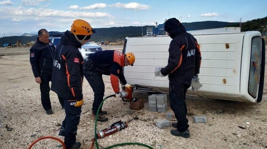 AFAD&rsquo;dan trafik kazası tatbikatı
