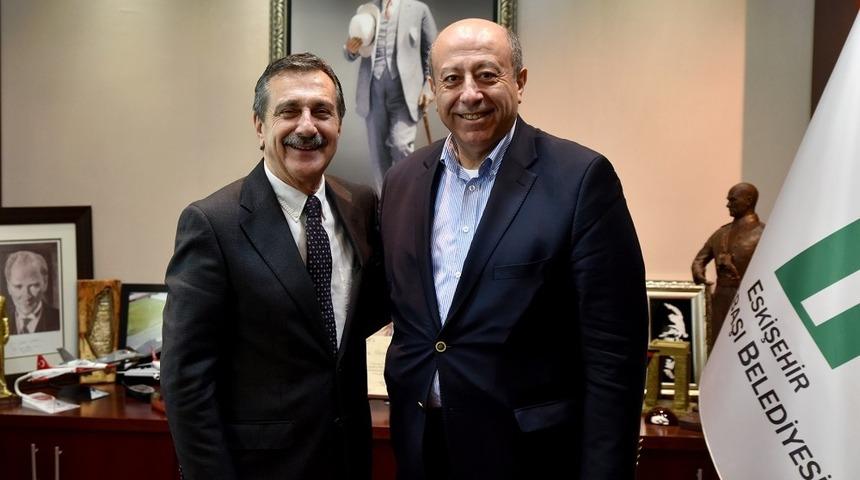 Usta Gazeteci Sarıkaya Başkan Ata&ccedil;&rsquo;ı ziyaret etti