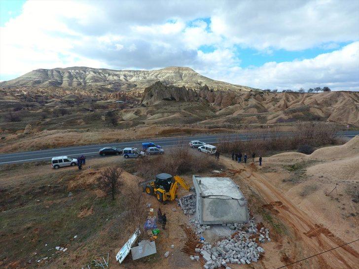 Kapadokya'daki yapıların yıkılmasına başlandı  G2