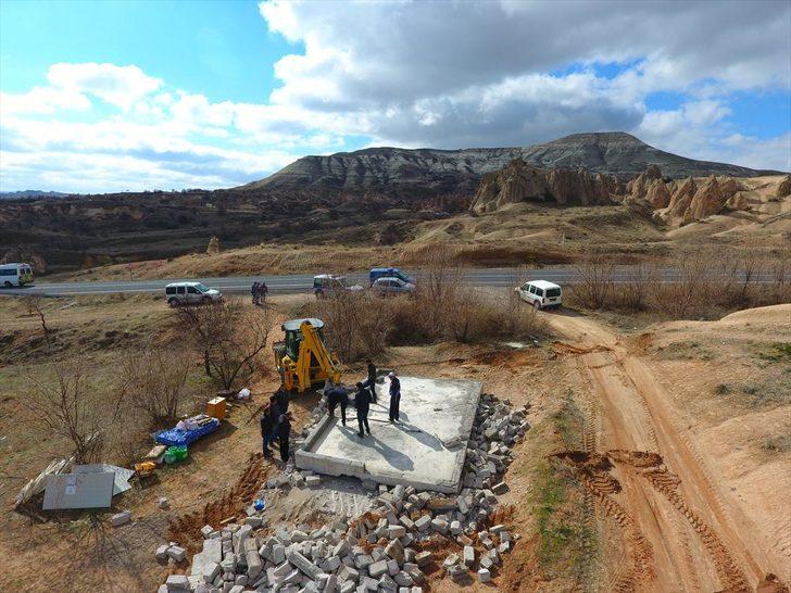 Kapadokya'daki yapıların yıkılmasına başlandı  G3