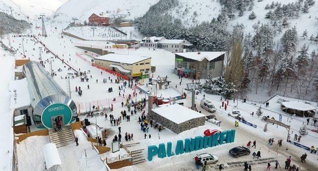 Palandöken’de hafta sonu yoğunluğu