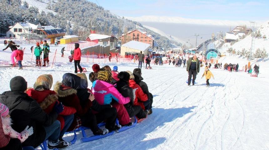 Palandöken’de hafta sonu yoğunluğu