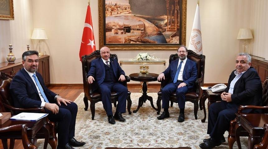 Rekt&ouml;r Durmuş&rsquo;tan Diyanet İşleri Başkanı Erbaş&rsquo;a ziyaret
