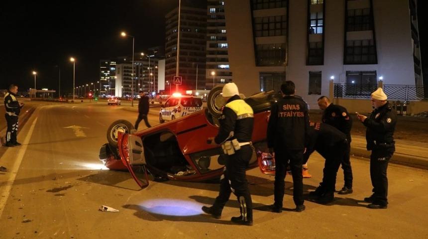 Takla atan ara&ccedil;tan hafif yaralı &ccedil;ıktı