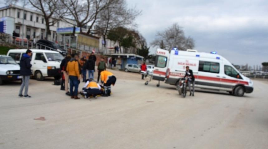 Biga’da iki motosiklet kafa kafaya girdi