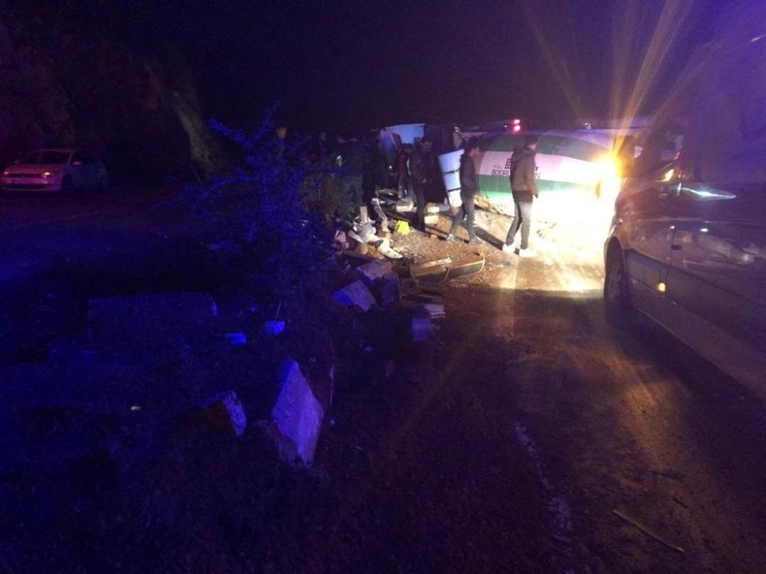 Bodrum&rsquo;da beton mikseri devrildi; 1&ouml;l&uuml;