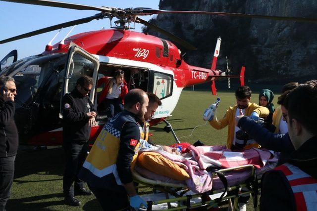 112 helikopteri 53 yaşındaki hasta için havalandı