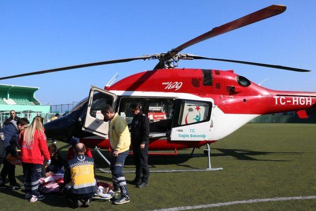 112 helikopteri 53 yaşındaki hasta için havalandı