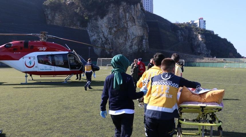 112 helikopteri 53 yaşındaki hasta i&ccedil;in havalandı