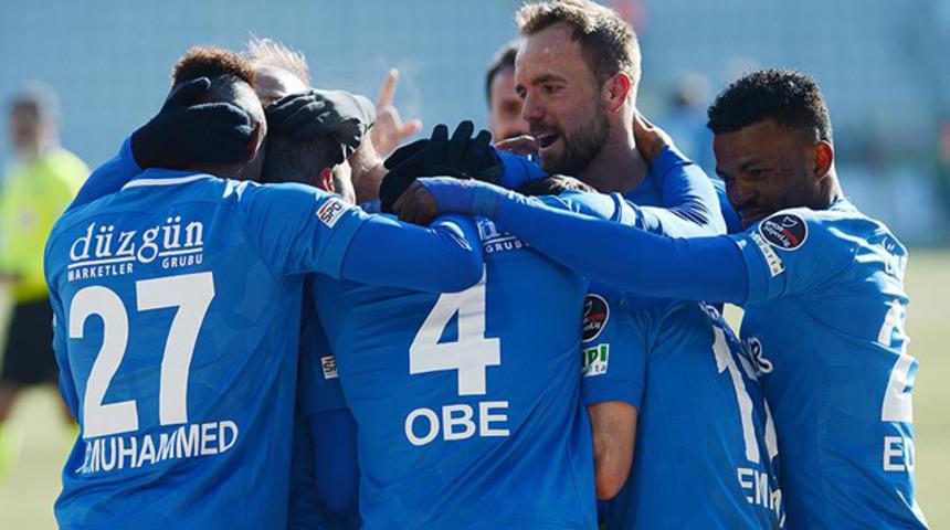 Erzurumspor'un 8 maçlık galibiyet hasreti sona erdi