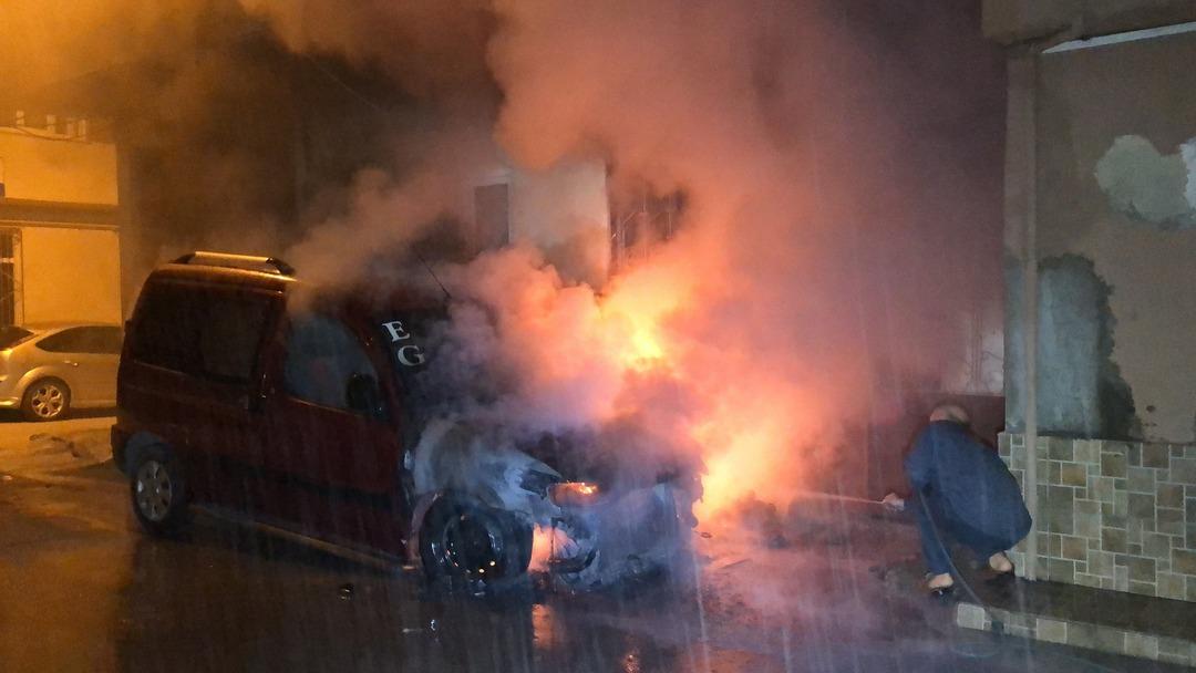 Bir anda alev aldı! Korku dolu anlar