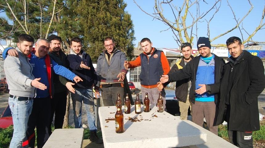 Malkara sanayi esnafından alkol i&ccedil;icilerine tepki