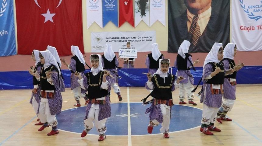 Karaman&rsquo;da okullararası halk oyunları il birinciliği yarışması sona erdi