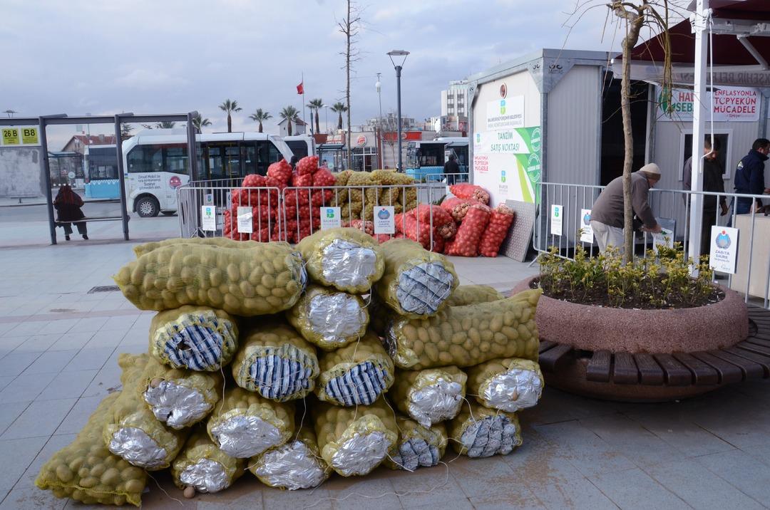 2 g&uuml;nde 15 ton patates satıldı