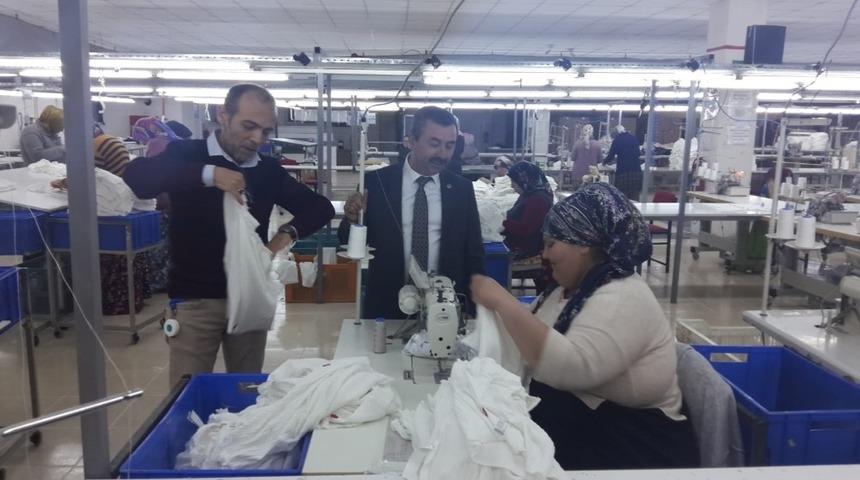 Tekstil fabrikasında yeniden işbaşı yaptılar