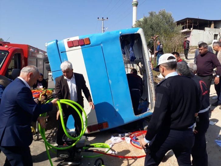 Mersin'de tarım işçilerini taşıyan minibüs devrildi  G2