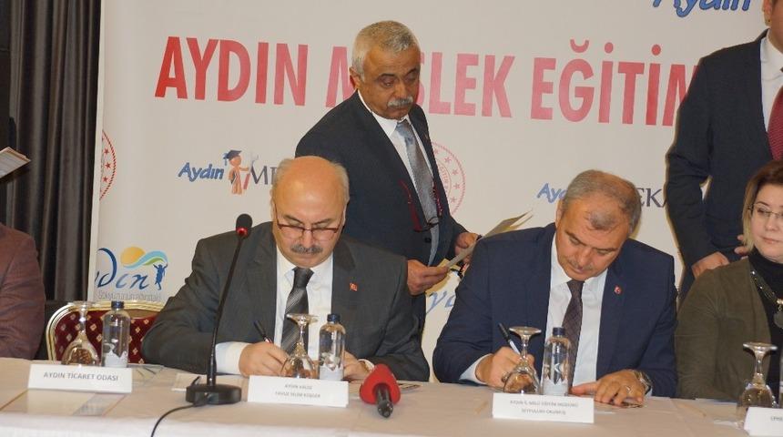 Aydın&rsquo;da meslek eğitimine katkı protokol&uuml; imzalandı