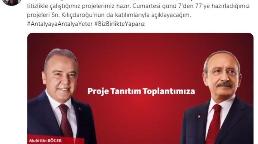 Kılı&ccedil;daroğlu Antalya&rsquo;ya geliyor
