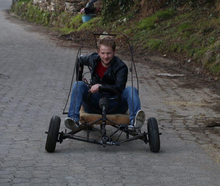 Rizeli yine imkansızı başardı! İnşaat demirinden ATV yaptı G1